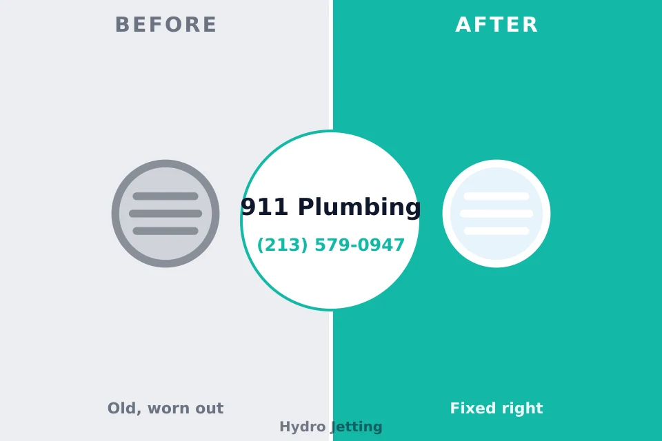 Before and after: plumbing repair Jan Phyl Village, FL
